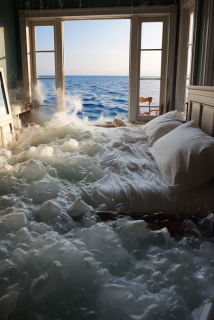 Plakát - Příliv v ložnici