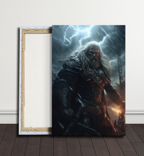 Obraz - Viking v boji s vichřicí