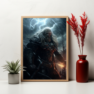 Plakát - Viking v boji s vichřicí