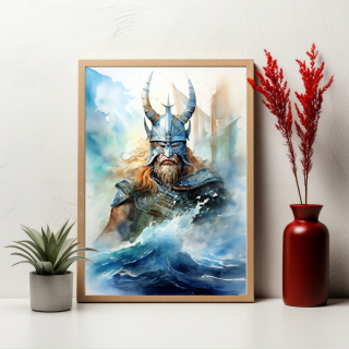Plakát - Vikingský hrdina ve vichřici