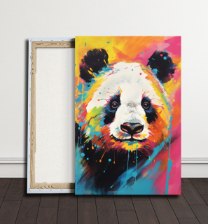 Obraz - Panda v živých barvách