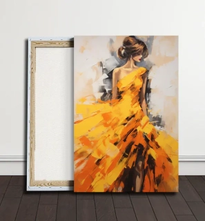 Obraz - Žena v žlutých šatech