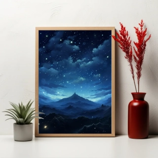 Plakát - Obloha v tónu modři