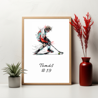 Plakát - Florbalista