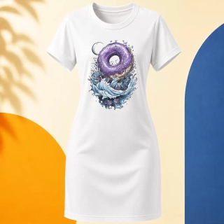 Šaty - Donut fialové vlny