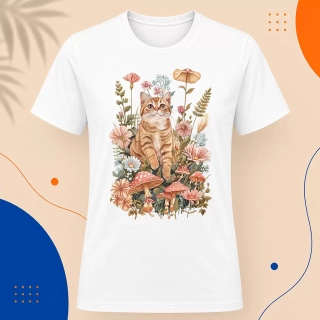 Pánské tričko - Flower Cat