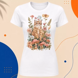 Dámské tričko - Flower Cat