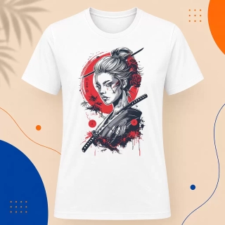 Pánské tričko - Japanese Samurai Girl