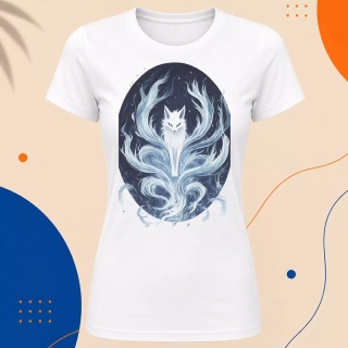 Dámské tričko - Kitsune tančící pod měsícem