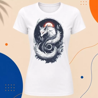 Dámské tričko - Kitsune ze stříbra měsíce
