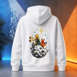 Unisex mikina - Malý princ a liška pod hvězdou