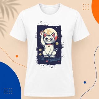 Pánské tričko - Maneki Neko na trůně