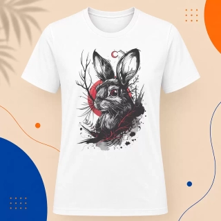 Pánské tričko - Rabbit at Blood Moon