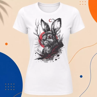 Dámské tričko - Rabbit at Blood Moon