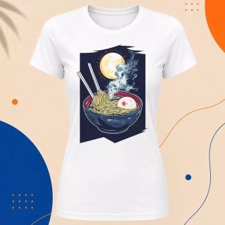 Dámské tričko - Ramen pod zimním měsícem