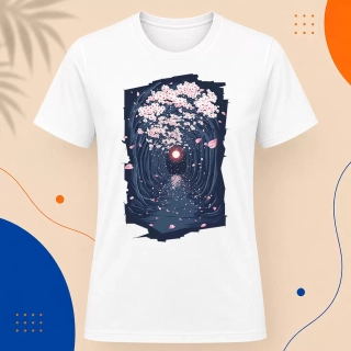 Pánské tričko - Sakura alej bez konce