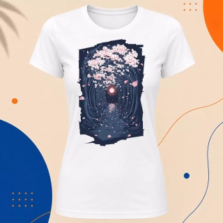 Dámské tričko - Sakura alej bez konce
