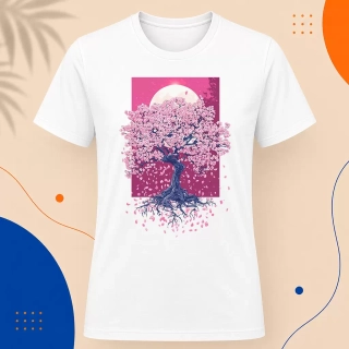 Pánské tričko - Sakura korunující kopec