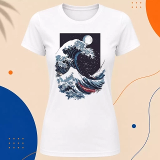 Dámské tričko - Vlna Hokusai boří nebesa