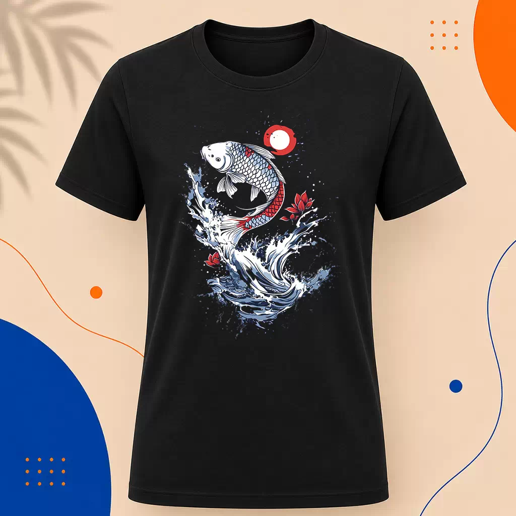 Pánské tričko - KOI prorážející z hlubin