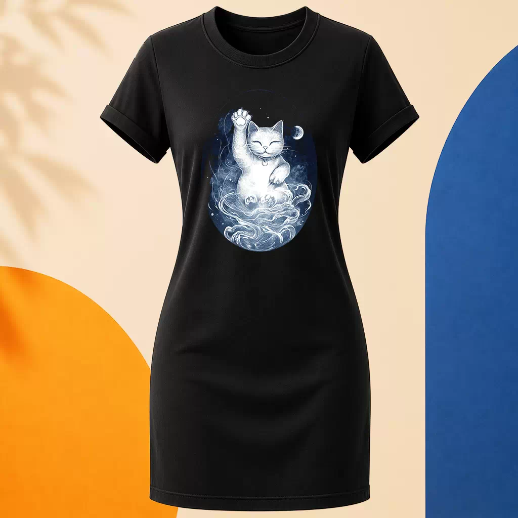 Šaty - Maneki Neko volá štěstí