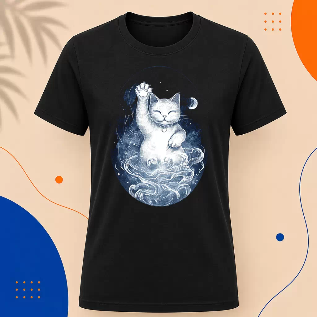 Pánské tričko - Maneki Neko volá štěstí