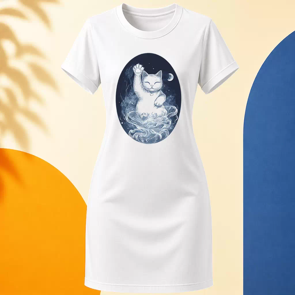 Šaty - Maneki Neko volá štěstí