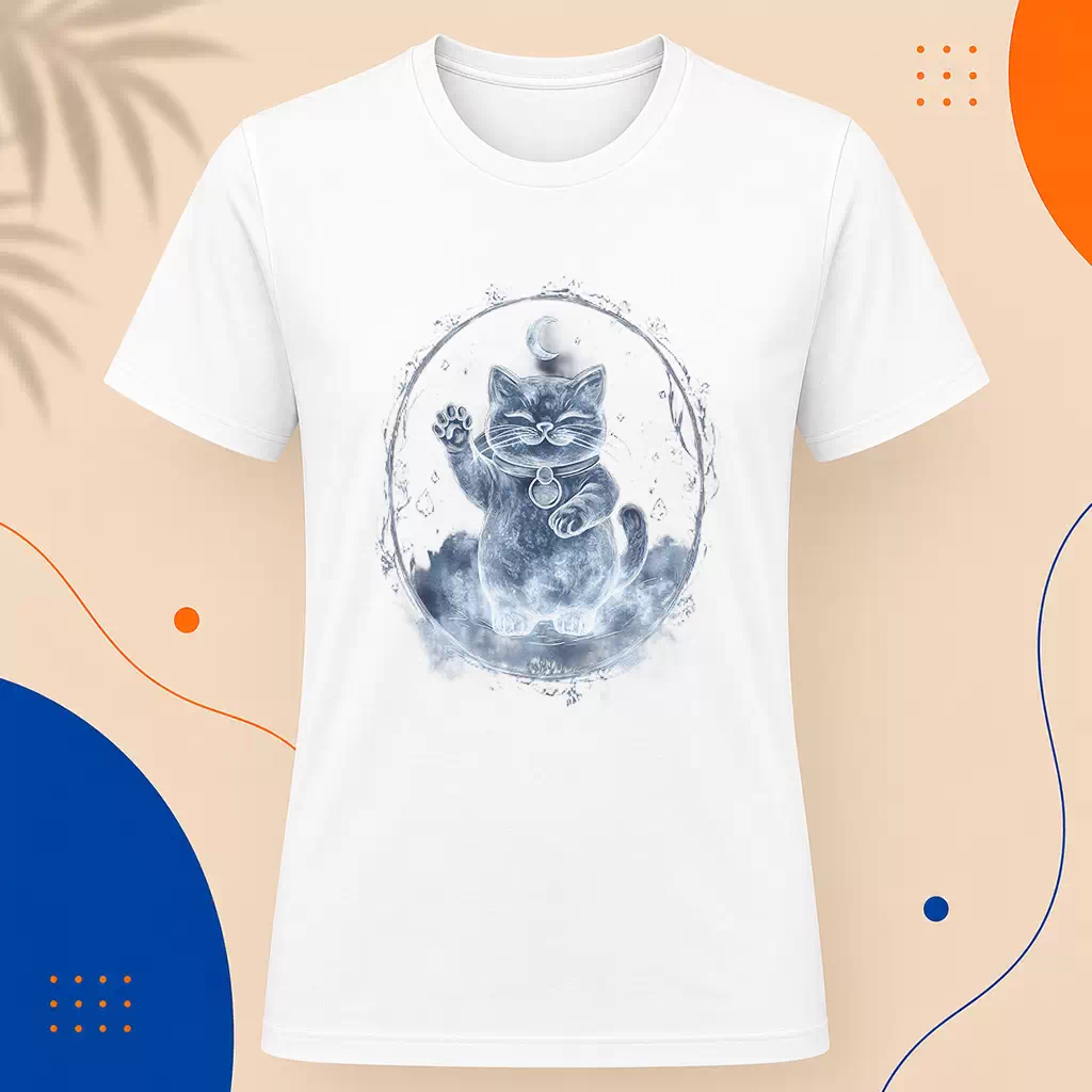 Pánské tričko - Maneki Neko ze štěstí měsíce