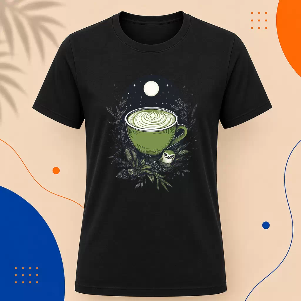 Pánské tričko - Matcha Tea hedvábný vír