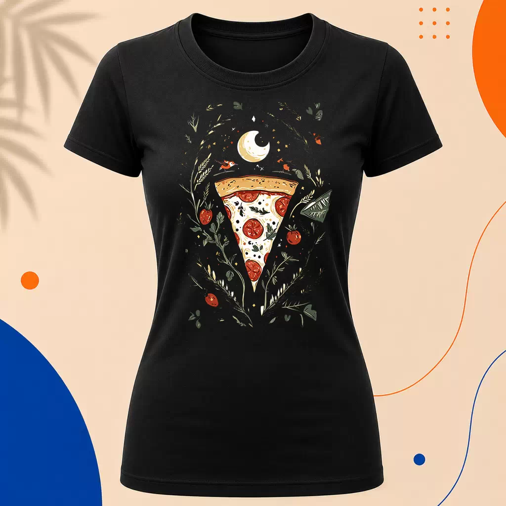 Dámské tričko - Pizza noční plátek