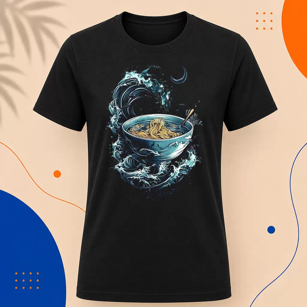Pánské tričko - Ramen teplo přístav