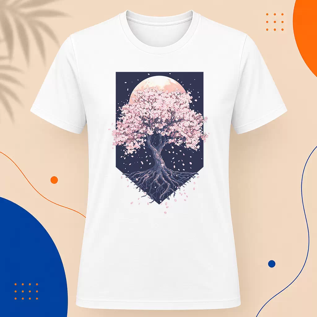 Pánské tričko - Sakura alej v květu