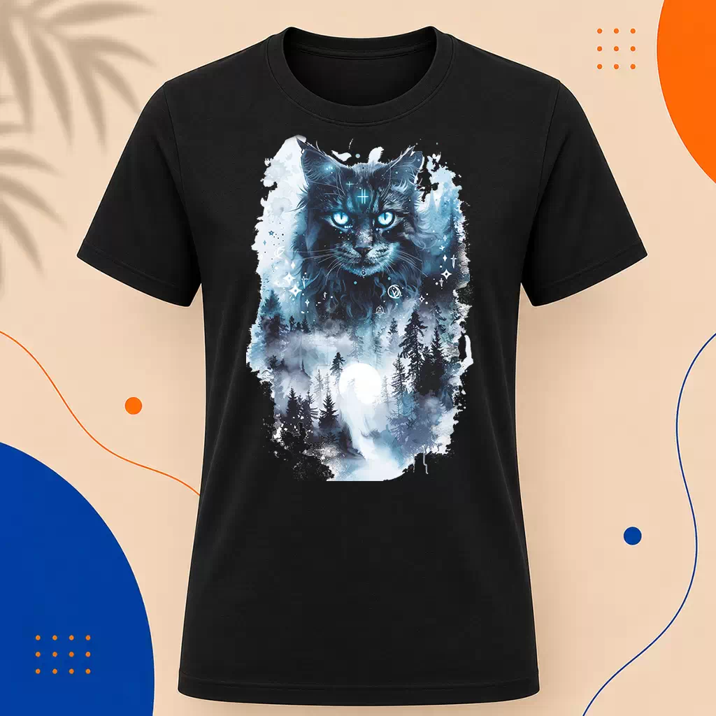 Pánské tričko - Mysterious Cat