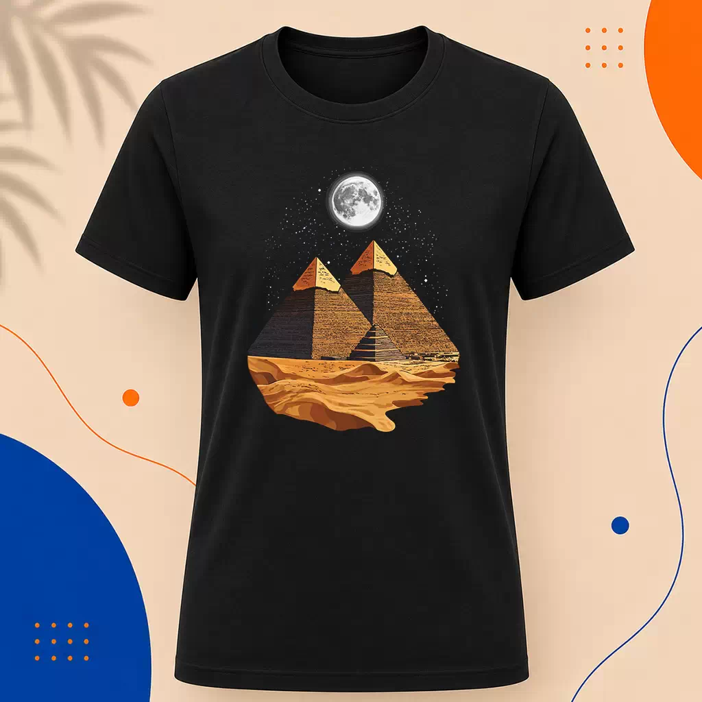 Pánské tričko - Tři pyramidy tyčí se k nebi