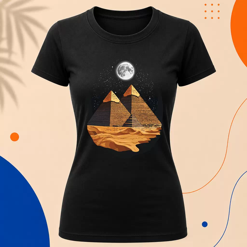 Dámské tričko - Tři pyramidy tyčí se k nebi