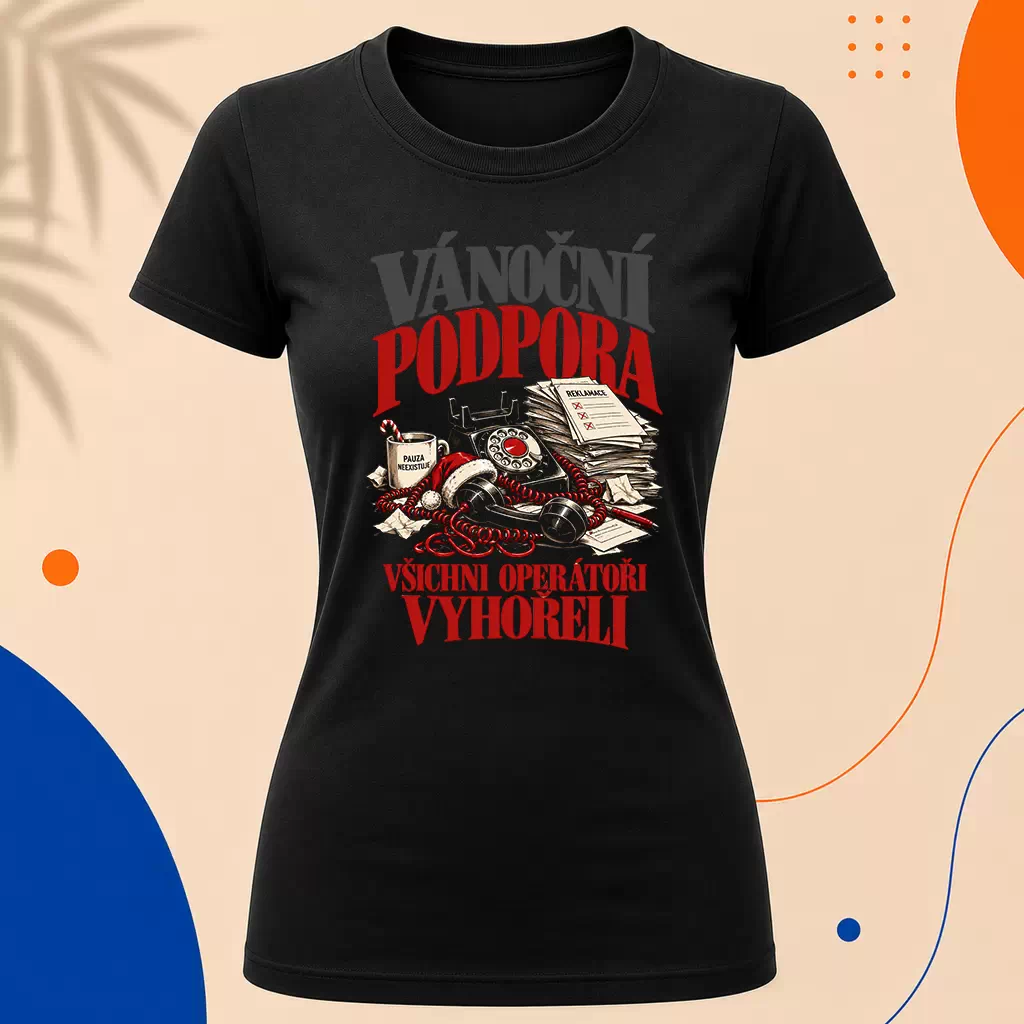 Dámské tričko - Vánoční podpora nefunguje