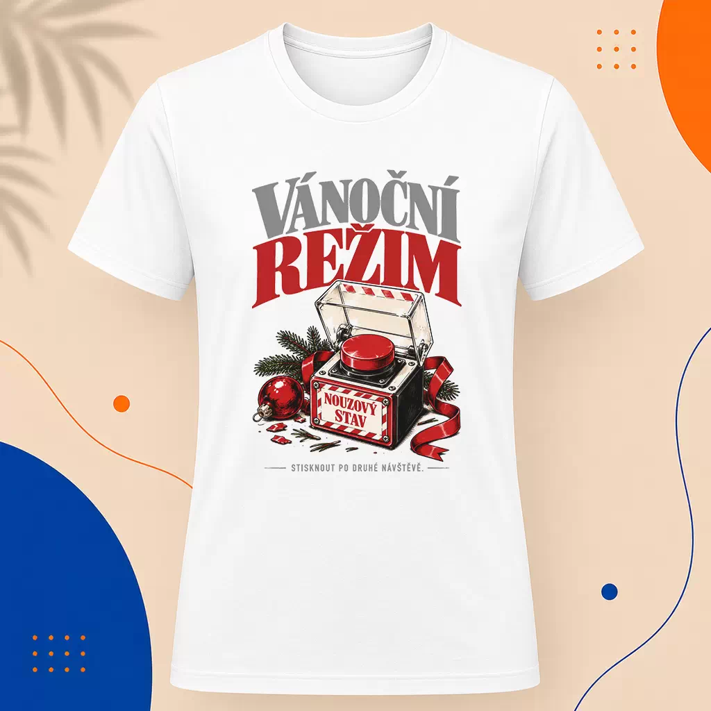 Pánské tričko - Vánoční režim nouzový stav