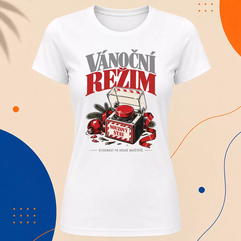 Dámské tričko - Vánoční režim nouzový stav